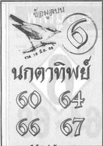 Read more about the article หวยนกตาทิพย์ 16/6/66