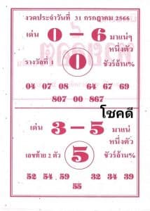 Read more about the article หวยล็อต 31/7/66