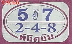 Read more about the article หวยพิชิตชัย 1/9/66