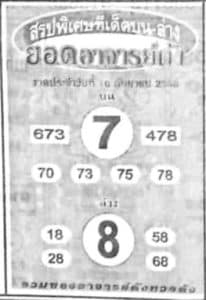 Read more about the article หวยยอดอาจารย์ดัง 16/9/66