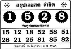 Read more about the article หวยจ่าชิต 16/12/66