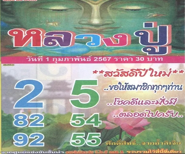 You are currently viewing หวยหลวงปู่ 1/2/67