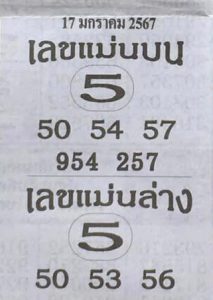 Read more about the article เลขแม่นบน แม่นล่าง 17/1/67