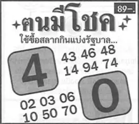 Read more about the article หวยคนมีโชค 1/3/67