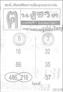 Read more about the article หวยคนสู้ชีวิต 1/3/67