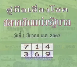 Read more about the article หวยปกเขียว 1/3/67