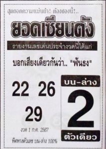 Read more about the article หวยยอดเซียนดัง 1/7/67