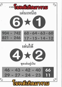 Read more about the article หวยเด่นเหนือใต้ 16/6/67