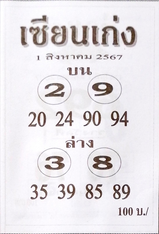 You are currently viewing หวยเซียนเก่ง 1/8/67