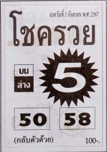 Read more about the article หวยโชครวย 1/9/67