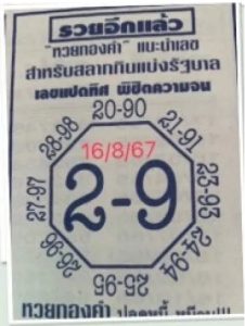 Read more about the article เลขแปดทิศ 16/8/67