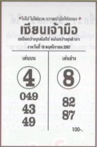 Read more about the article หวยเซียนเจ้ามือ 16/11/67