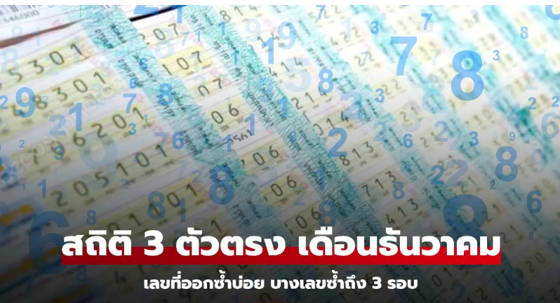 Read more about the article สถิติหวยเดือนธันวาคม เลขท้าย 3 ตัว 3 ตัวตรง เลขไหนออกซ้ำบ่อย หวยงวด 16/12/67