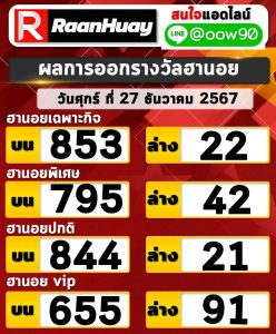 Read more about the article ตรวจหวยฮานอย 26/12/2567 ฮานอยวันนี้ ผลหวยฮานอยล่าสุด 26 ธันวาคม 2567