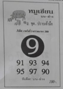 Read more about the article หวยหมูเซียน 2/1/68