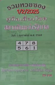 Read more about the article หวยปกเขียว 1/2/68