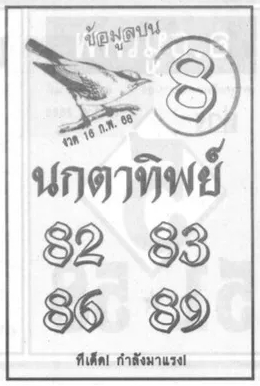 Read more about the article หวยนกตาทิพย์ 16/2/68