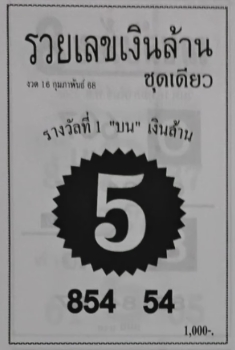 You are currently viewing หวยรวยเลขเงินล้าน 16/2/68